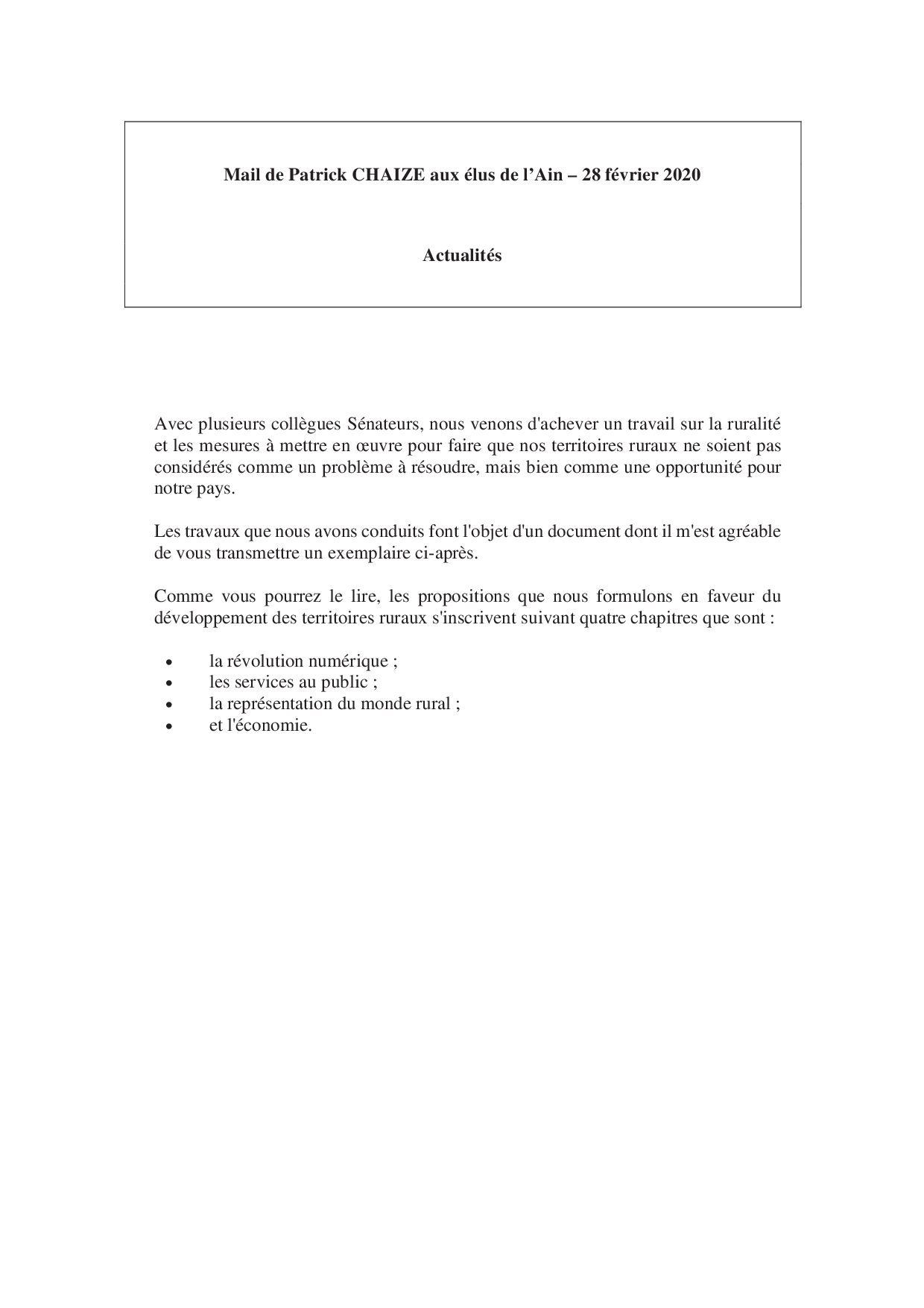 Mail_Information_Communiqué_Elus_Ain_N°55_2020022801