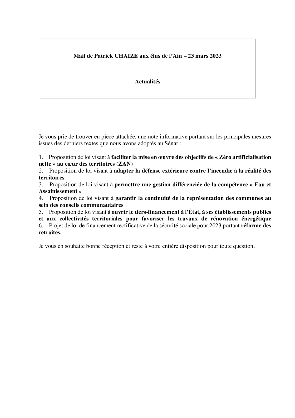 Mail_Information_Communiqué_Elus_Ain_N°95_20230323