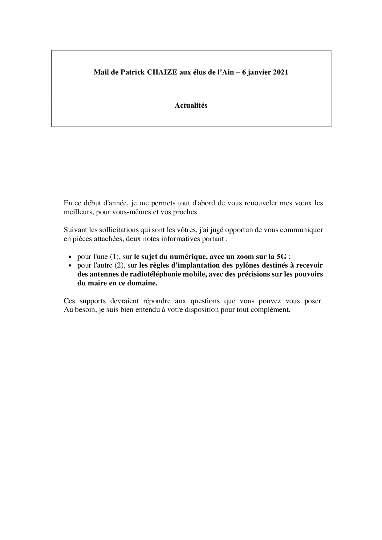 Mail_Information_Communiqué_Elus_Ain_N°70_20210106