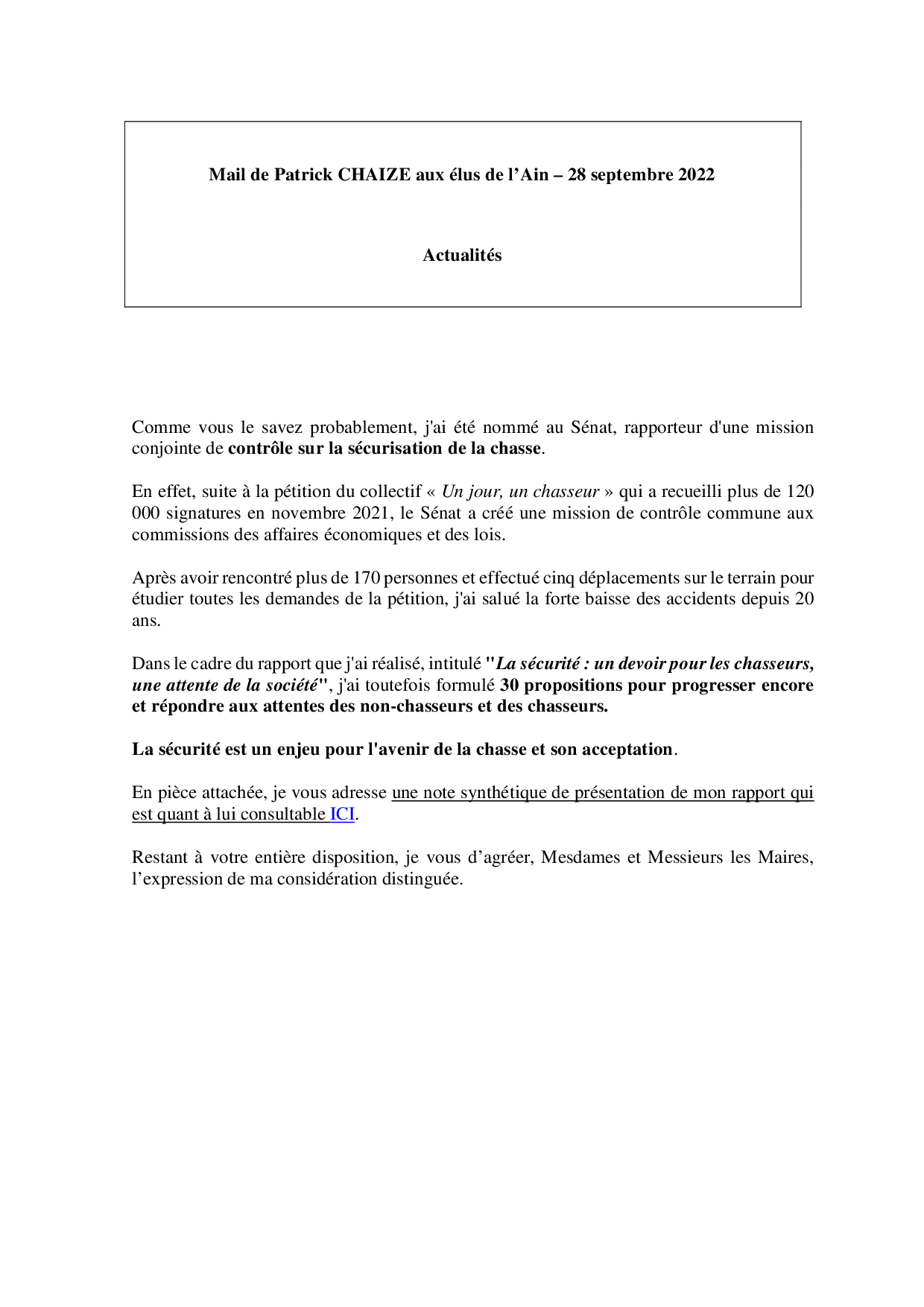 Mail_Information_Communiqué_Elus_Ain_N°88_20220928