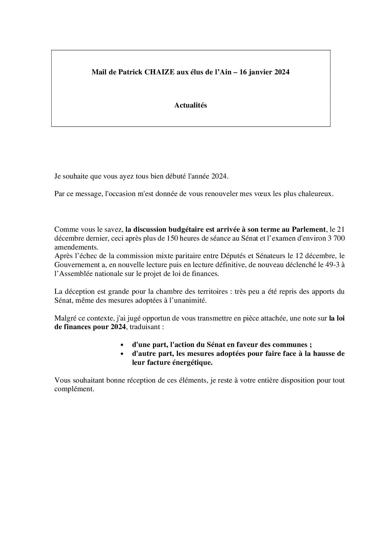 Mail_Information_Communiqué_Elus_Ain_N°108_20240116