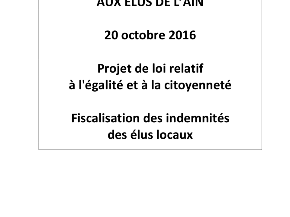 Patrick chaize communique 20 octobre