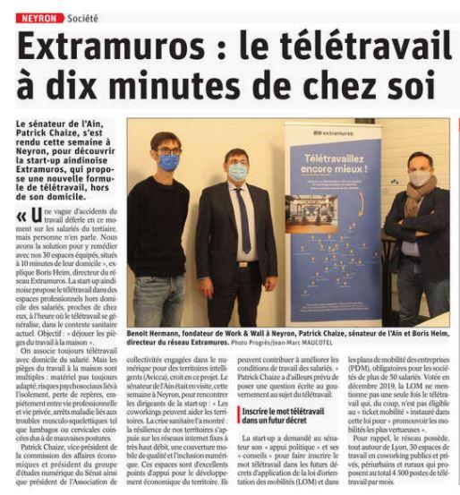 Extramuros Neyron Le Télétravail Le Progrès Ain