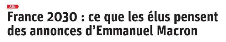 AIN France 2020 ce que les élus ce que les élus pensent des annonces d'Emmanuel Macron LeProgrès