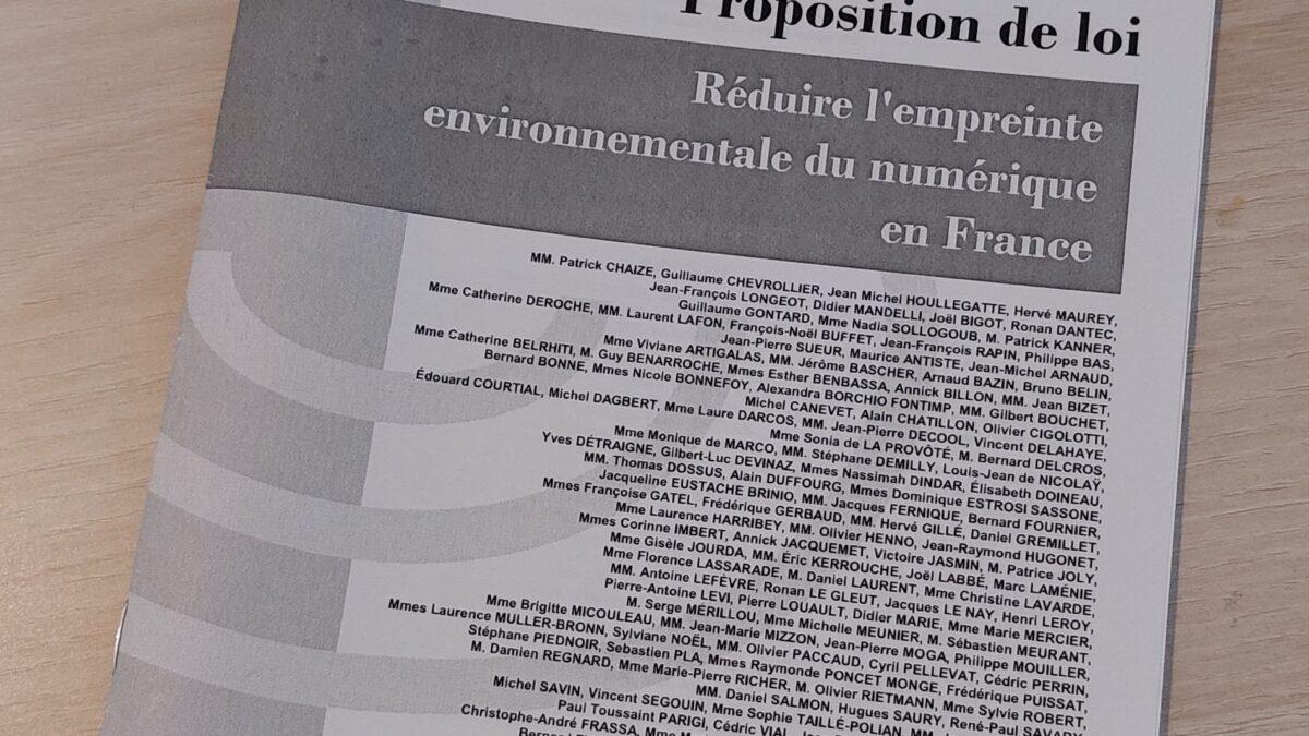 PPL Réduire l'empreinte environnementale du numérique en France
