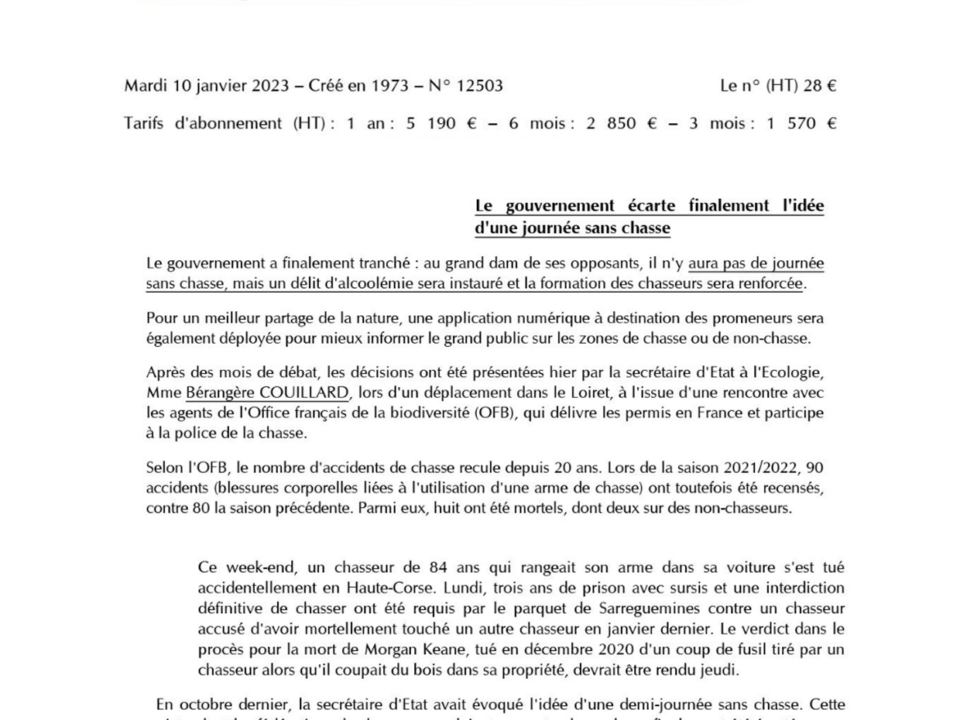 Article Bulletin Quotidien