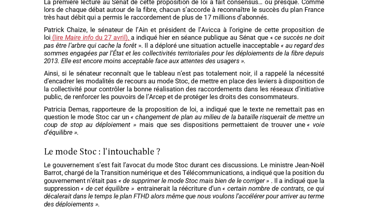 Article Web maire info.com