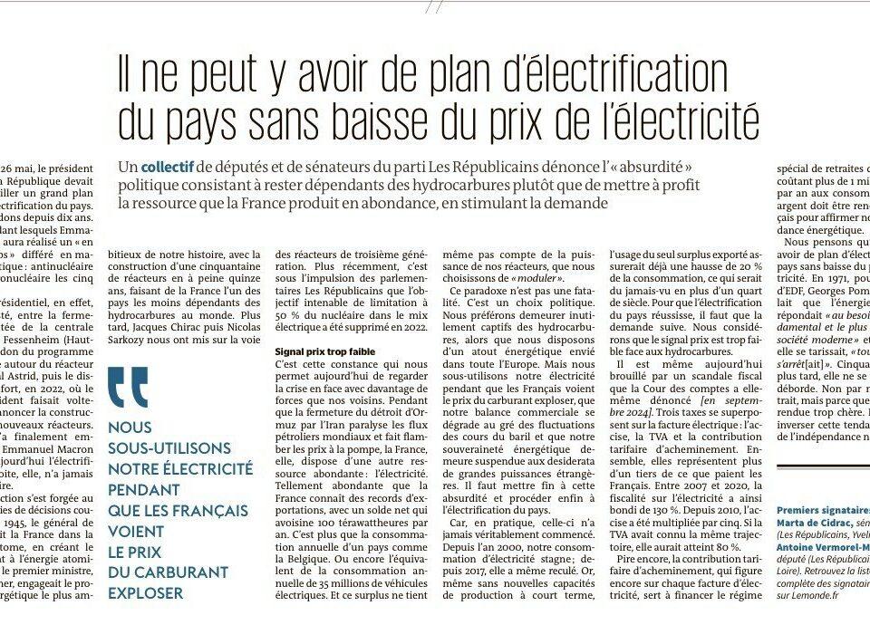 Tribune électrification